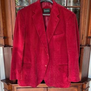 Scandia Woods Men's Vibrant Red Corduroy Blazer